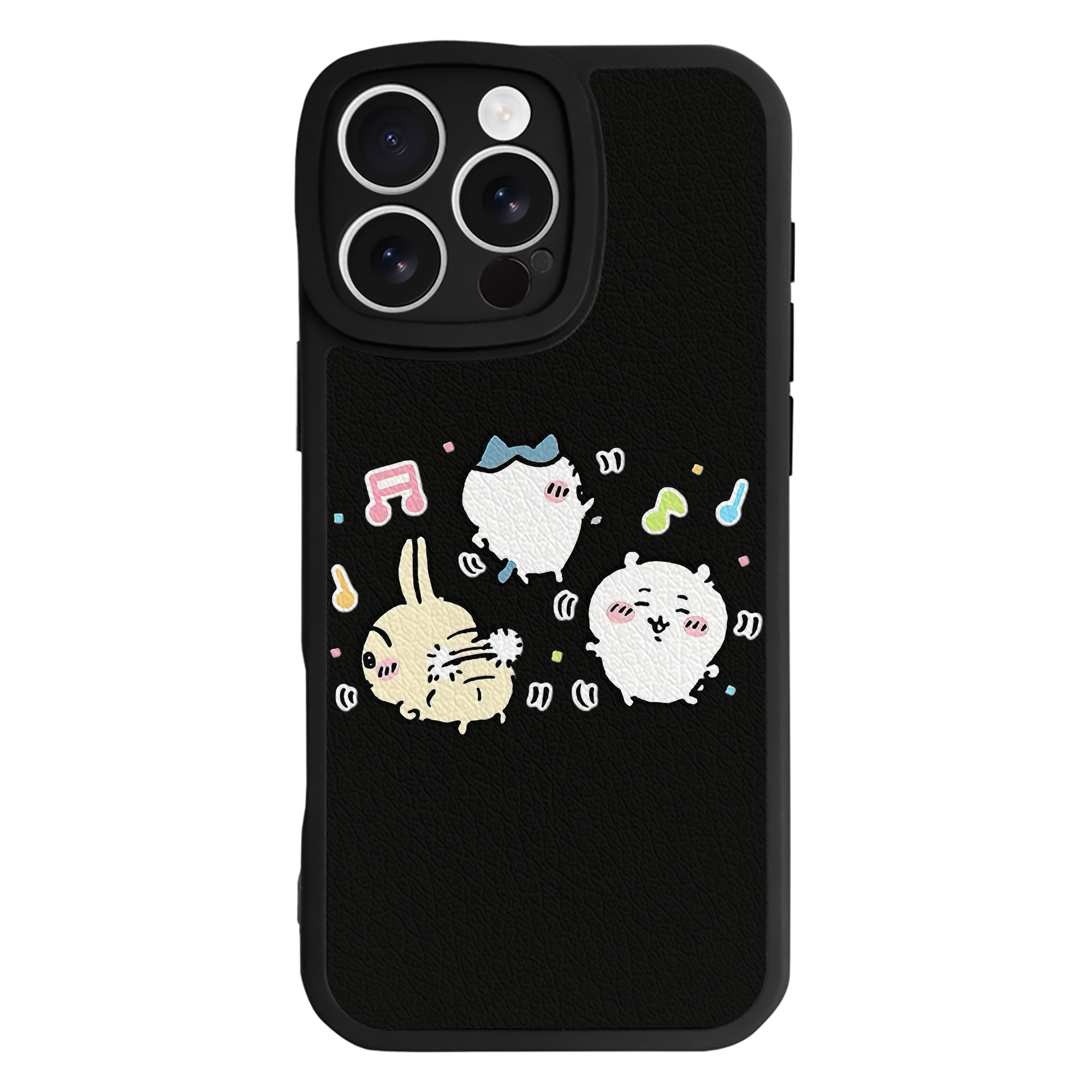 （画像用） ちいかわ うさぎ Chii-kawa usagi 【iPhone 16シリーズ対応】シリコンスマホケース（レザー調） 材質：シリコン